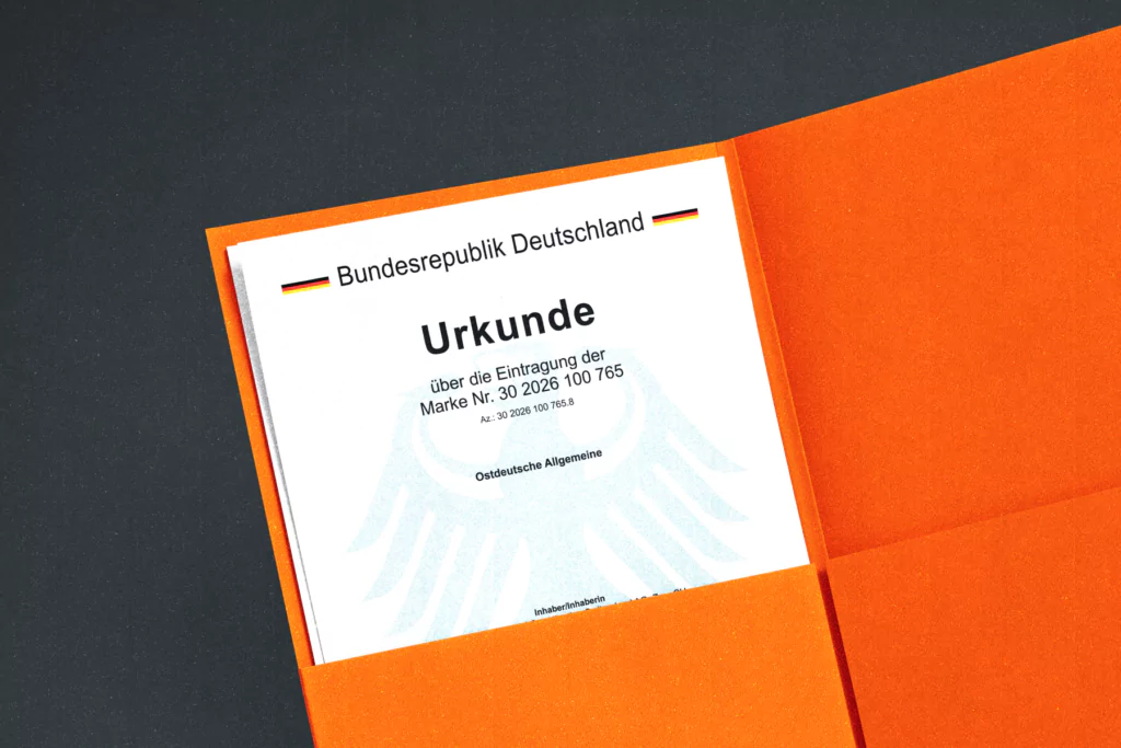 Weiterer Meilenstein: Die Marke „Ostdeutsche Allgemeine“ ist eingetragen